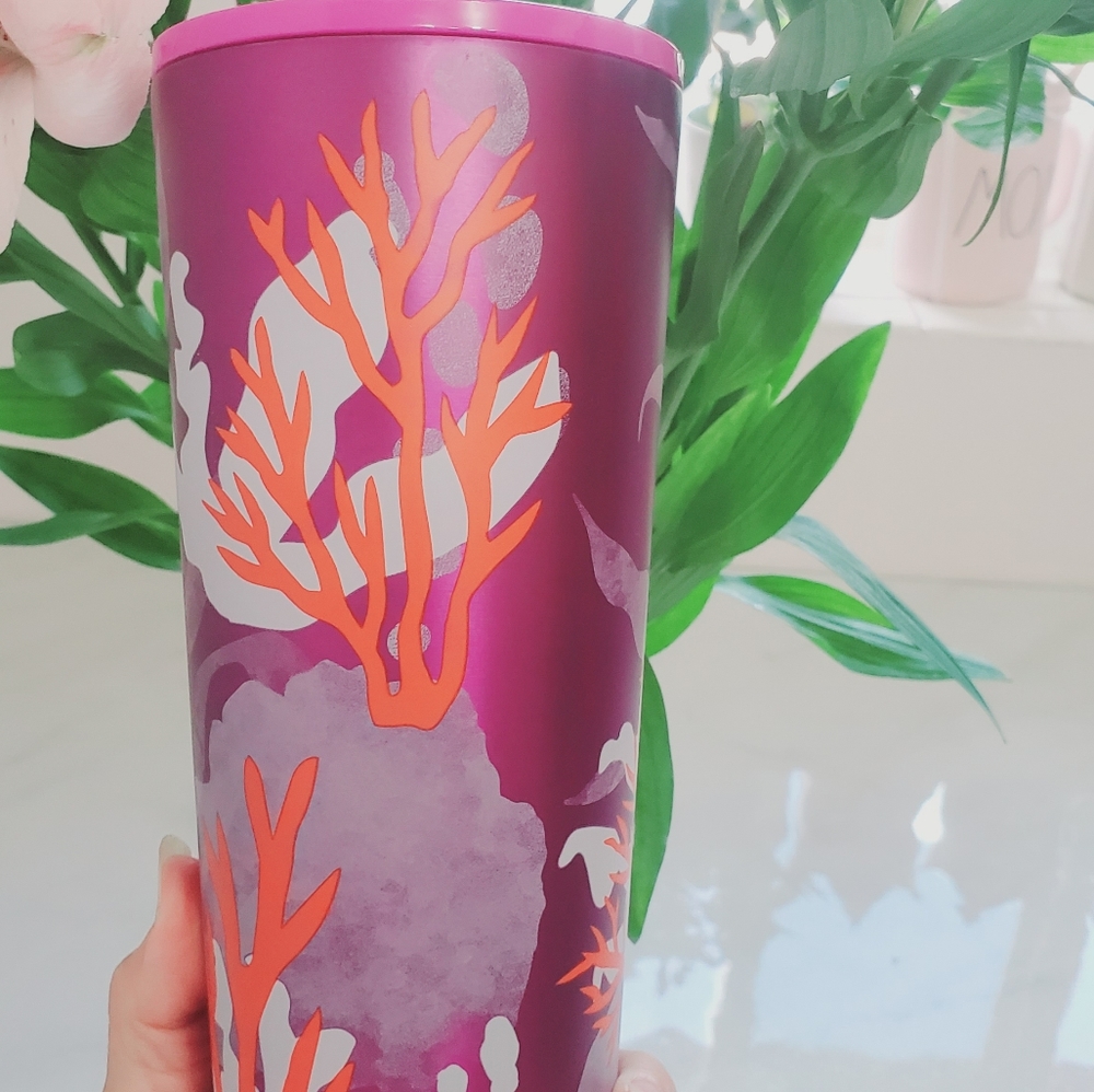 Starbucks stainless steel coral venti purple pink - Picture 3 of 7